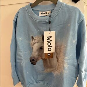 Molo Blue Horse Sweatshirt